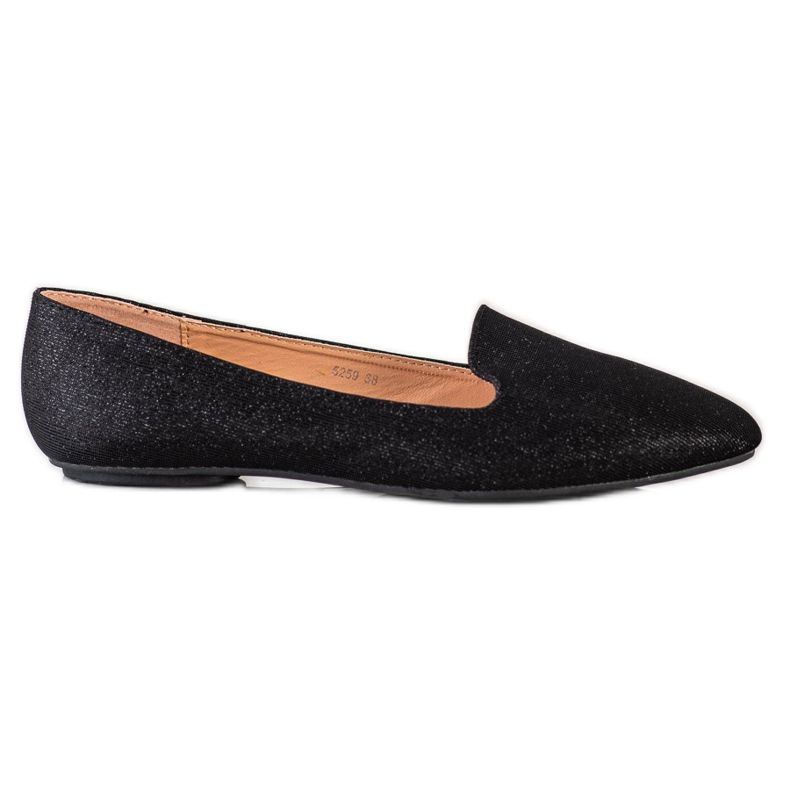 Super Mode Glitter ballerinas black