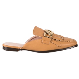 Seastar Stylish Slippers With Ornament brown Seastar Stylish Slippers With Ornament brown