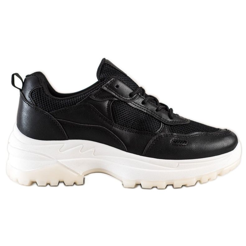 SHELOVET Black Sneakers With Mesh