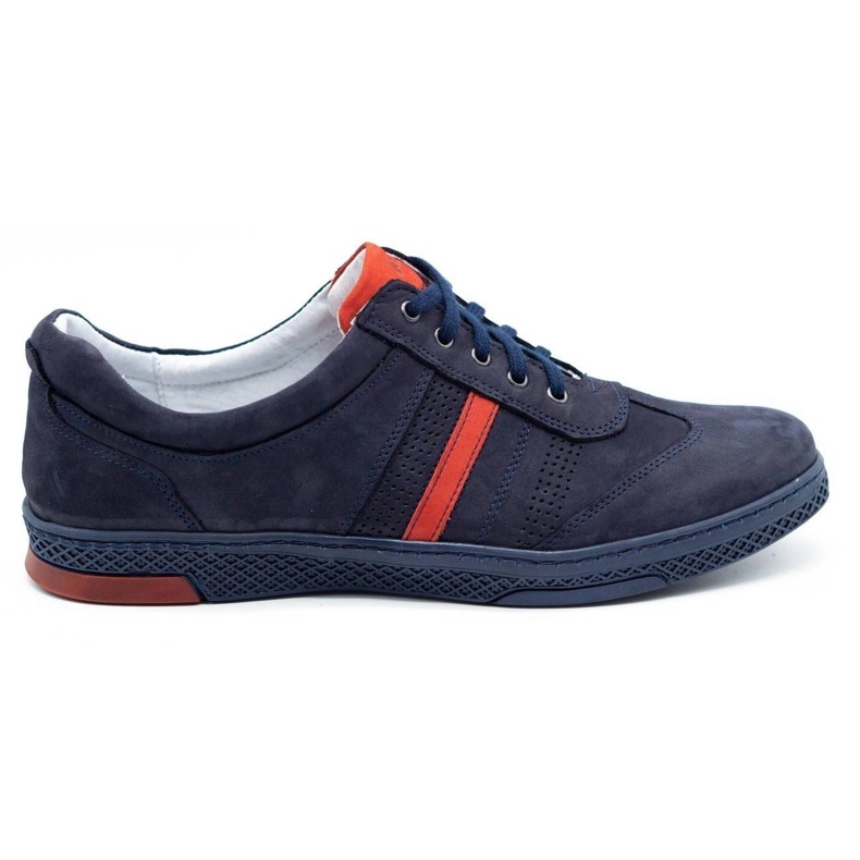 Joker Men's leather casual shoes 521/2 navy blue