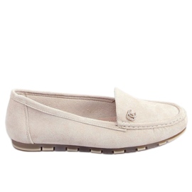 Women's loafers light beige GS14P Beige