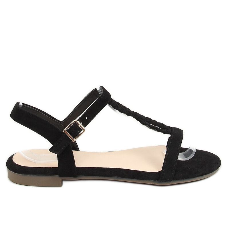 Black suede sandals Z5721 Black