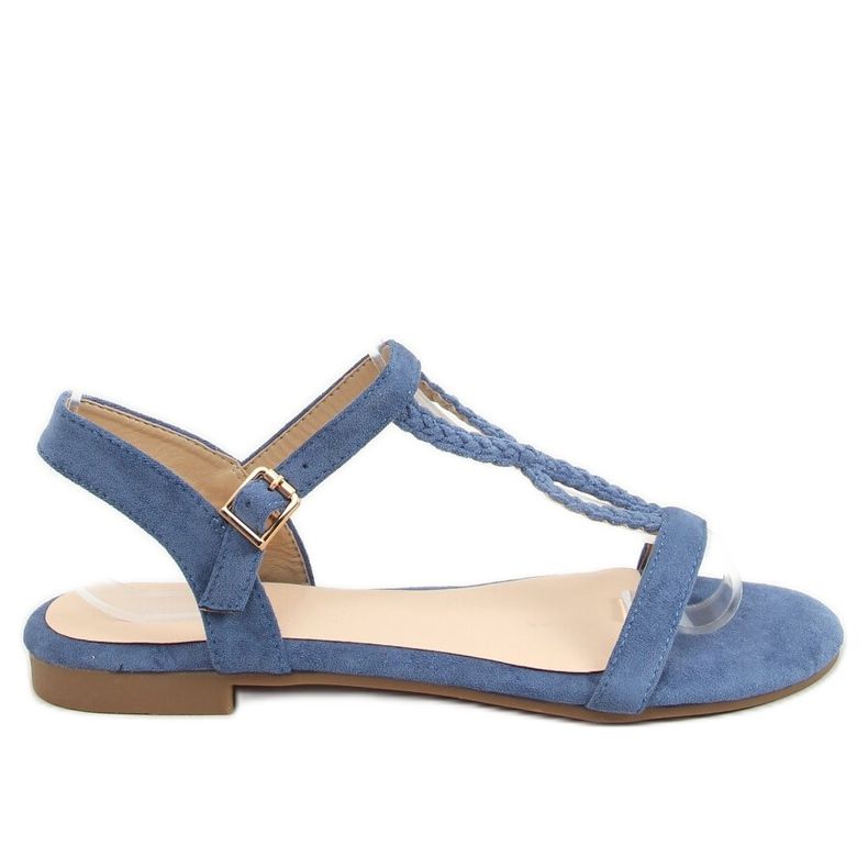 Z5721 Cowboy Blue suede blue sandals