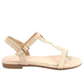 Sandals suede beige Z5721 Beige
