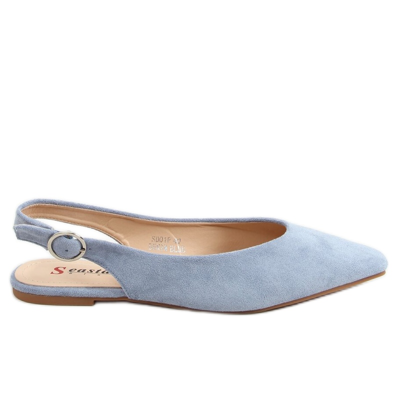 Open heel ballerinas blue SD01P Denim Blue