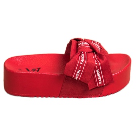 SHELOVET Slippers With Fashion Bow red