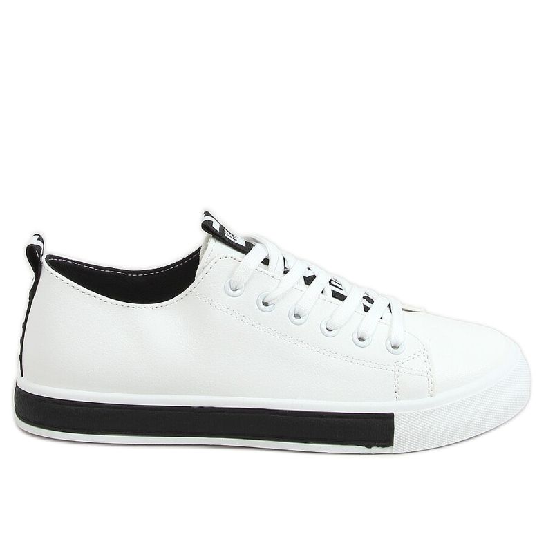 Women's black and white sneakers LR2189 WHITE / BLACK