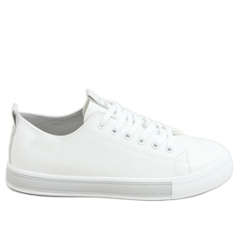 Women's white and gray sneakers LR2189 WHITE / GRAY grey