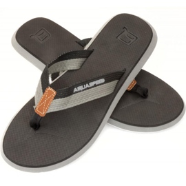 Men's swimming pool slippers Aqua-Speed ​​Lagos col 07 black grey