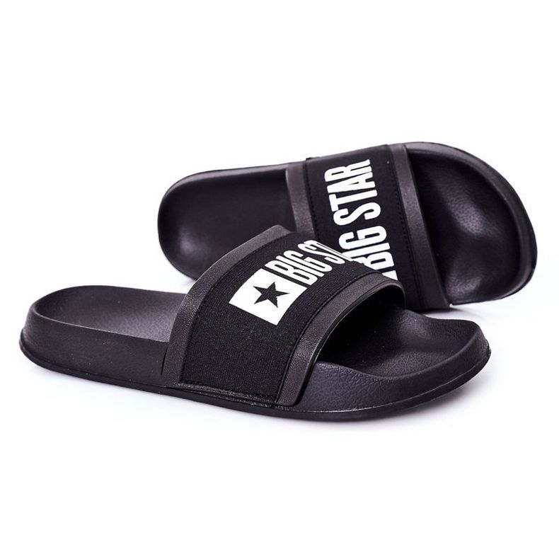 Men's Black Big Star HH174831 slippers