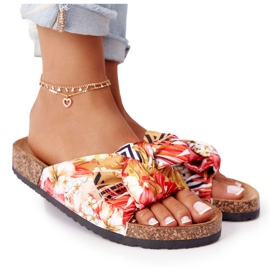PS1 Flip Flops On Yellow Cork Sole With Wendy Flowers multicolored PS1 Flip Flops On Yellow Cork Sole With Wendy Flowers multicolored