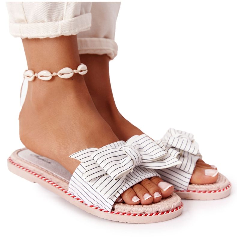 PS1 Rubber Slippers With White Gabriell Bow