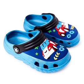 Children's Foam Slippers Crocs Blue Black Oscar