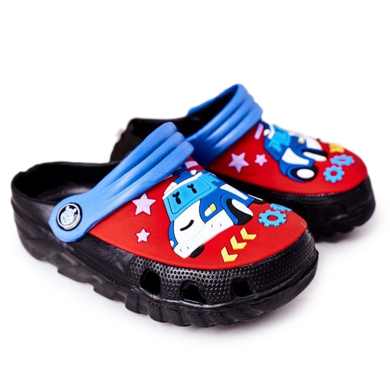 Children's Foam Slippers Crocs Black Blue Oscar red