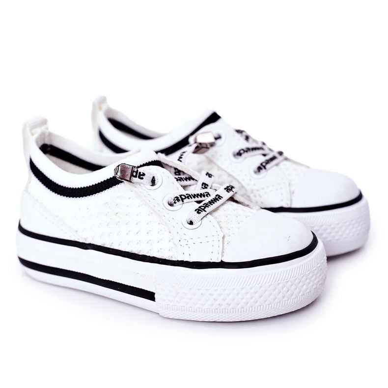 Apawwa Children's White Kids Club Sneakers