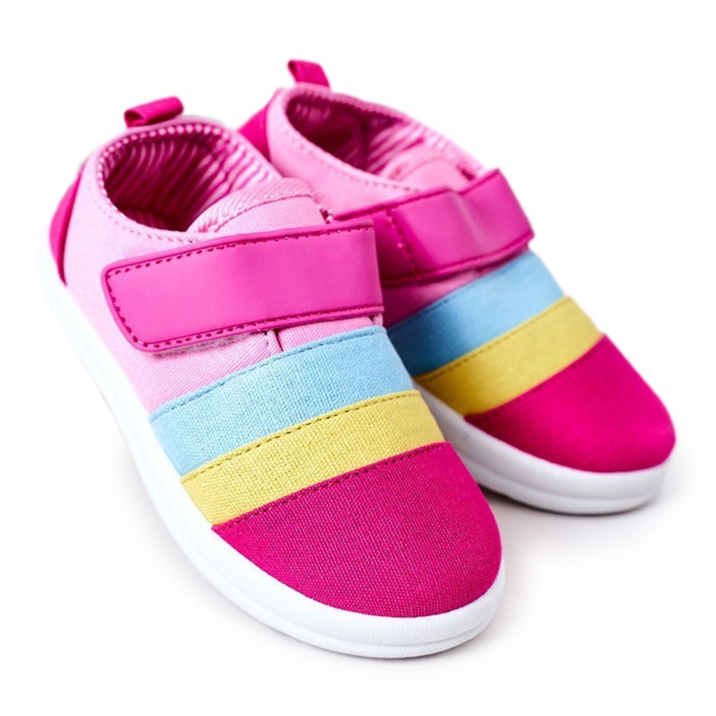 Apawwa Children's Sneakers With Velcro Fuchsia Marta pink multicolored