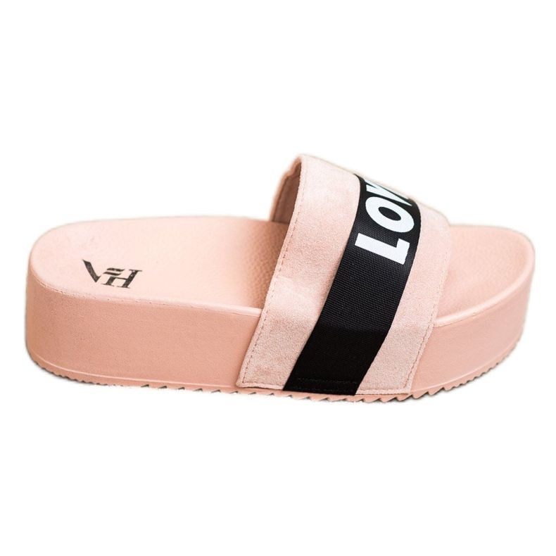 SHELOVET Slippers On The Love Platform pink