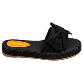 Coura Espadrilles Slippers With A Bow black