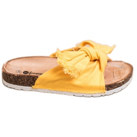 Forever Folie Comfortable Textile Slippers yellow
