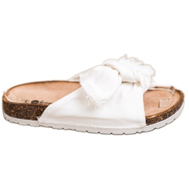 Forever Folie Comfortable Textile Slippers white