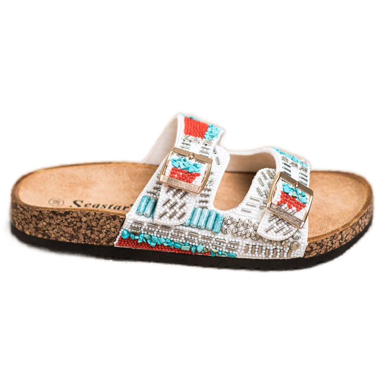 Seastar Fashion Beaded Slippers multicolored