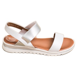 Best Shoes Fashionable Slip-On Sandals silver