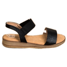 Kayla Black Slip On Sandals