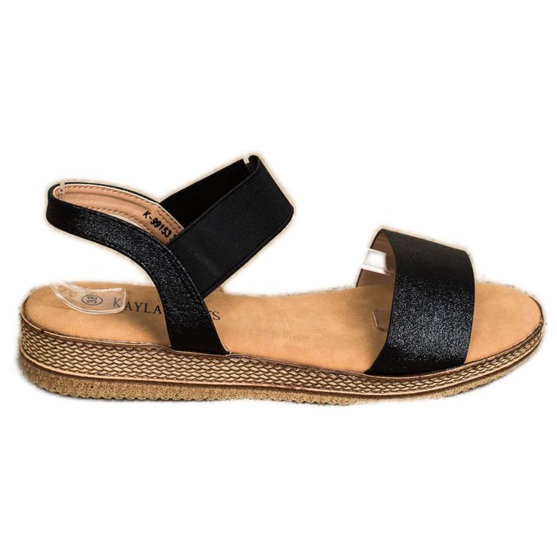 Kayla Black Slip On Sandals