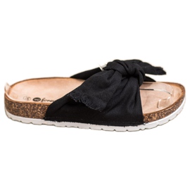 Forever Folie Comfortable Textile Slippers black