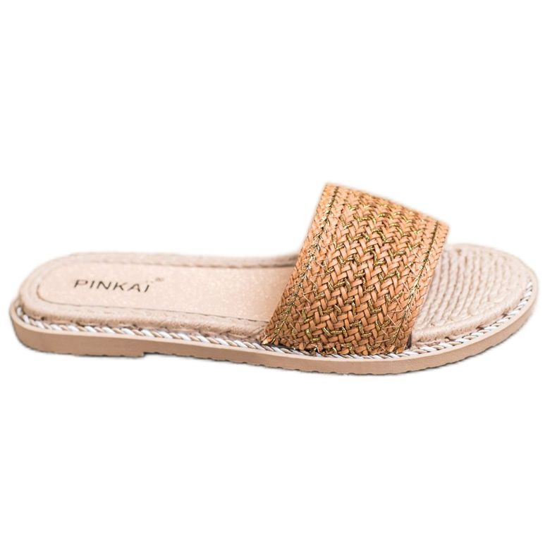 SHELOVET Casual Braided Slippers beige