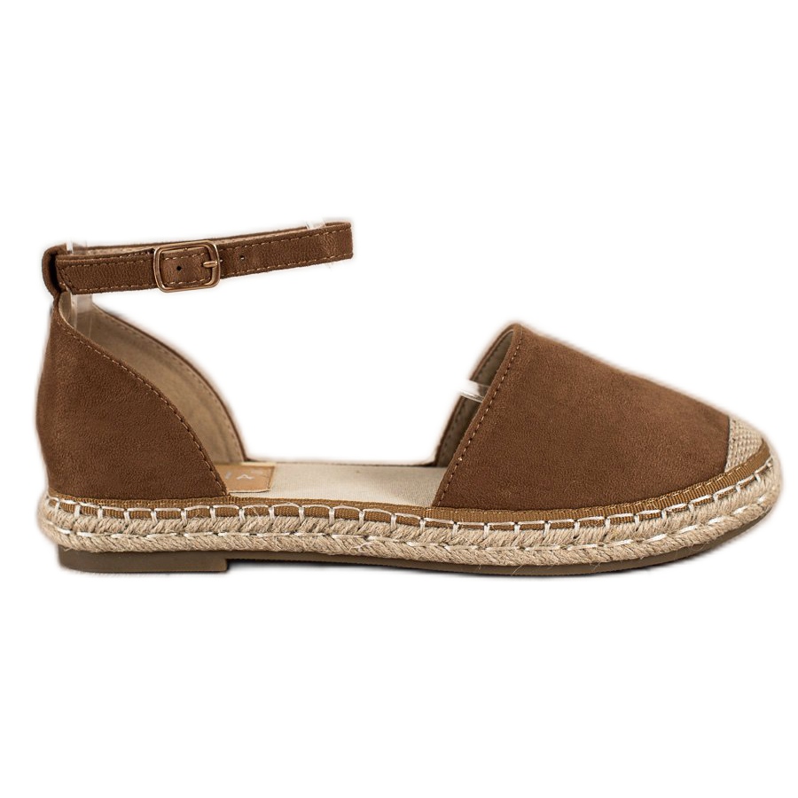 Kayla Brown Espadrilles With Buckle KeeShoes