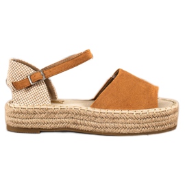 Bestelle Open Toe Espadrilles beige brown