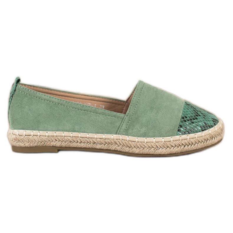 Bestelle Espadrilles With Snake Print Insert green