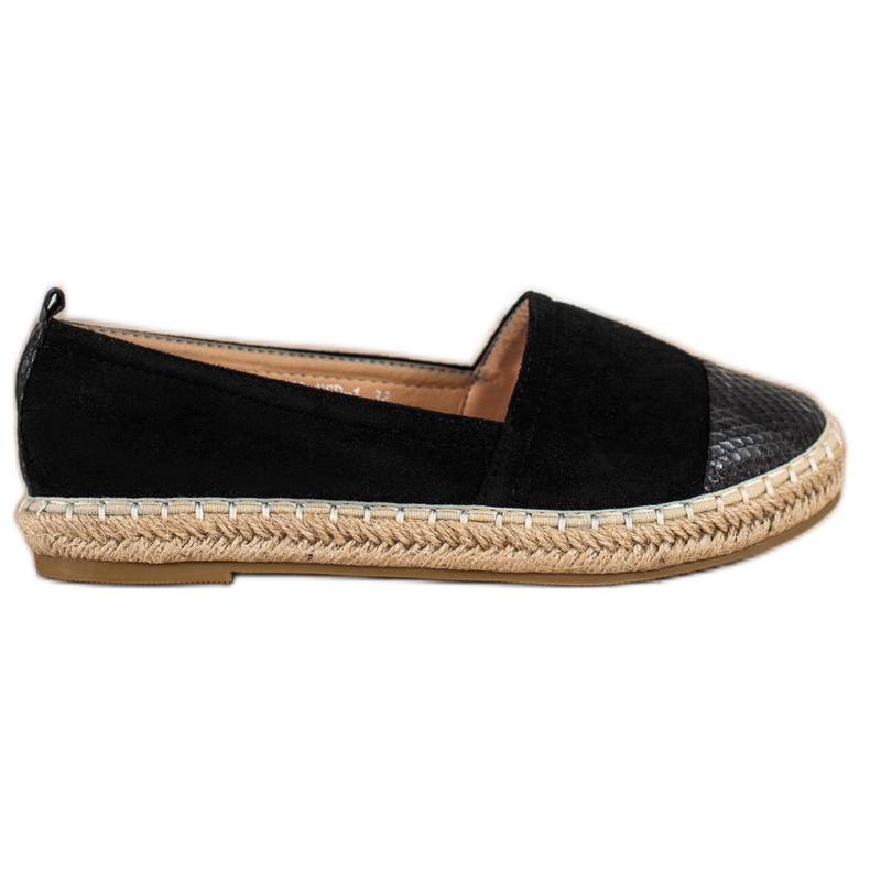 Bestelle Espadrilles With Snake Print Insert black