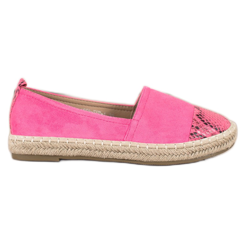 Bestelle Espadrilles With Snake Print Insert pink