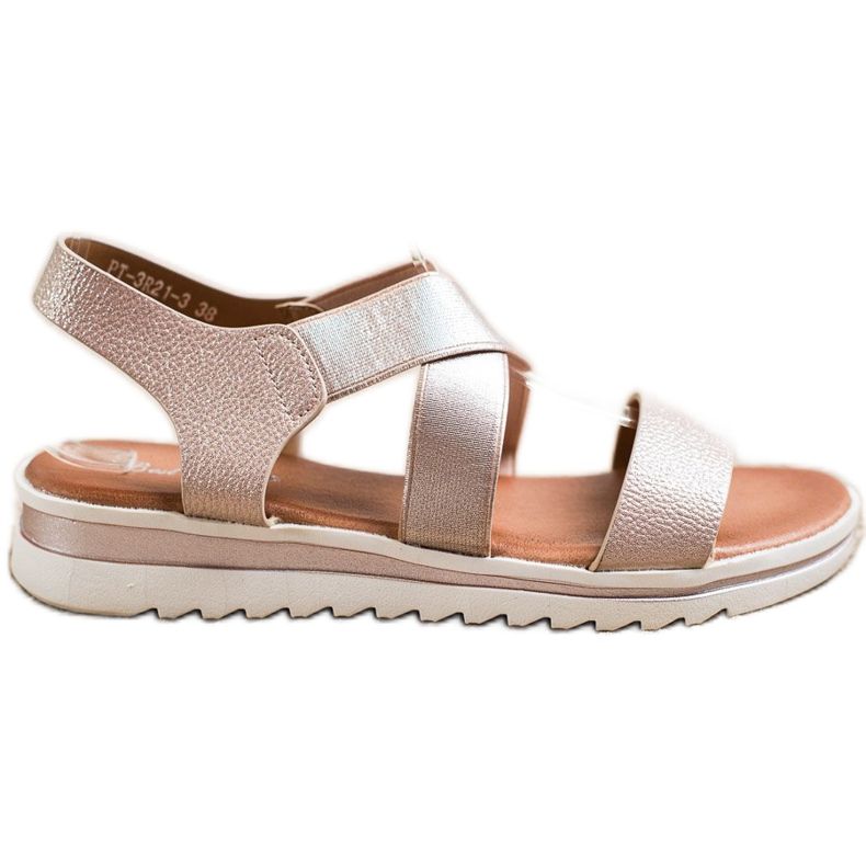 Best Shoes Slip-on Sandals With Glitter golden