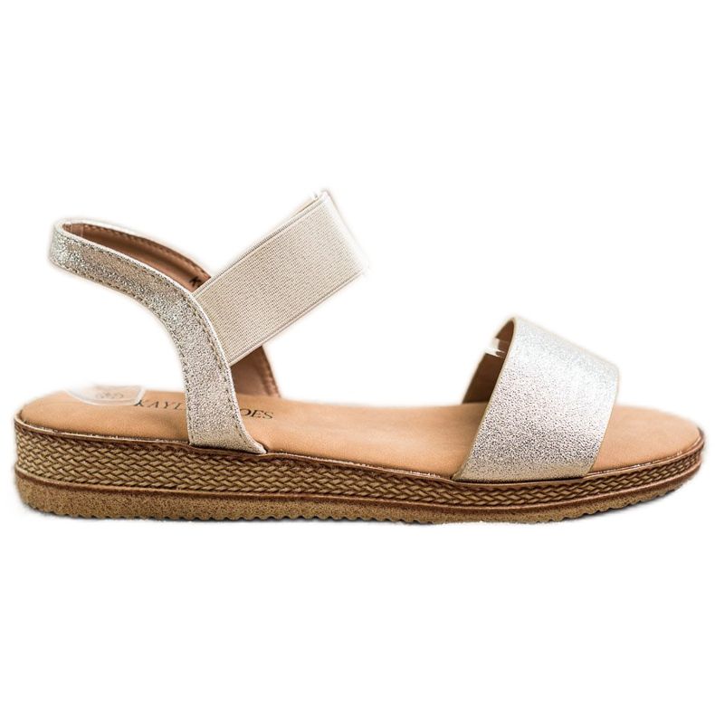 Kayla Golden Slip On Sandals