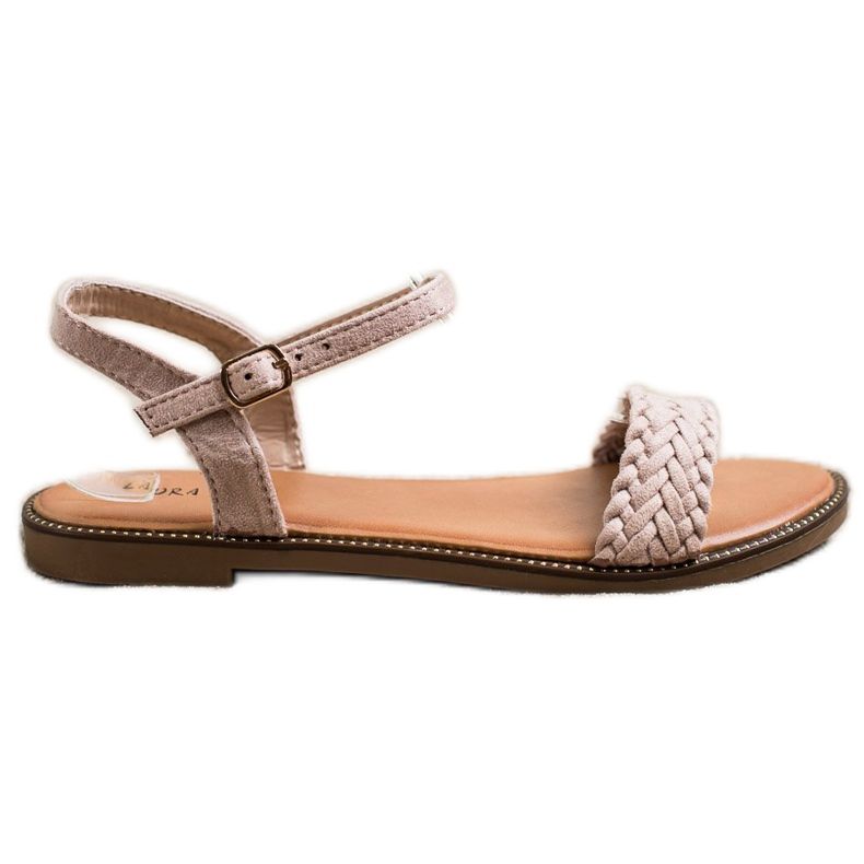 Laura Mode Casual Beige Sandals
