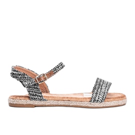 Black and silver women's sandals from Baleria Black and silver women's sandals from Baleria