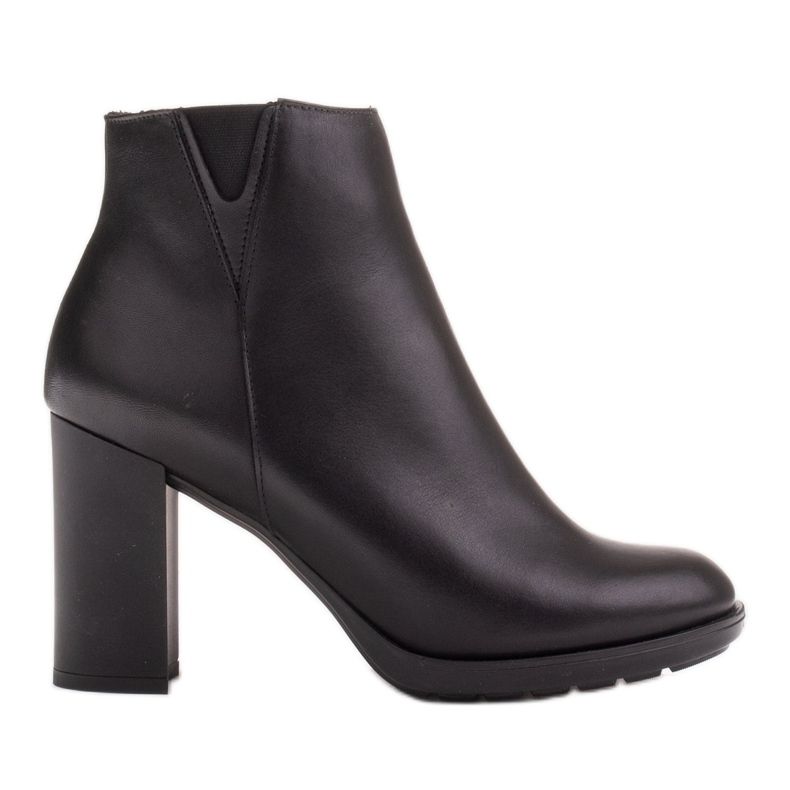 Marco Shoes black leather ankle boots