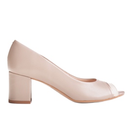 Marco Shoes Beige 1093P pumps with open toes Marco Shoes Beige 1093P pumps with open toes