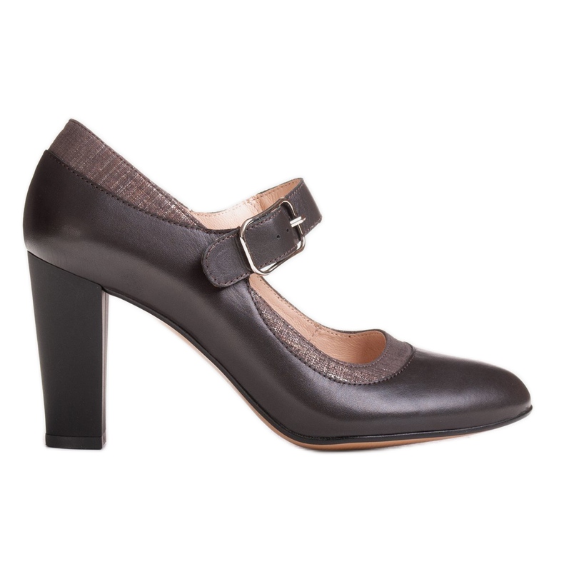 Marco Shoes Brown 0932P pumps with a clasp