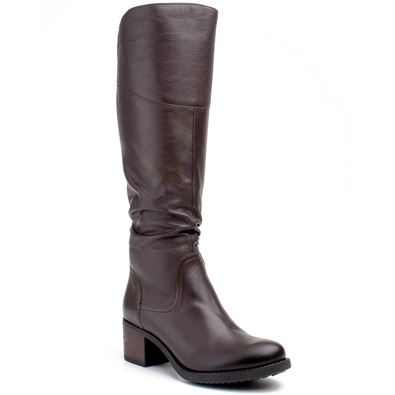 Marco Shoes Dark brown crinkled leather Cossack Marco Shoes Dark brown crinkled leather Cossack