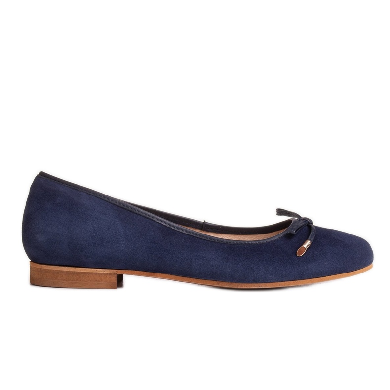 Marco Shoes Suede ballerinas 1152P in navy blue