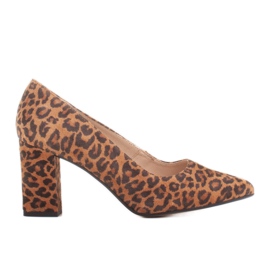 Marco Shoes Marco 1066P panther leather pumps brown