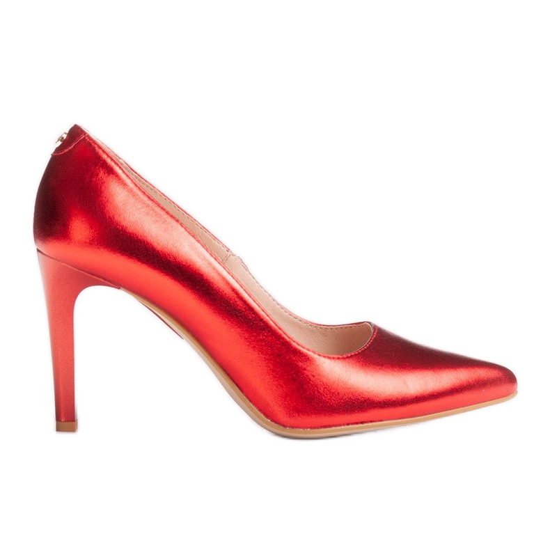Marco Shoes Red 0500P studs in a shiny color