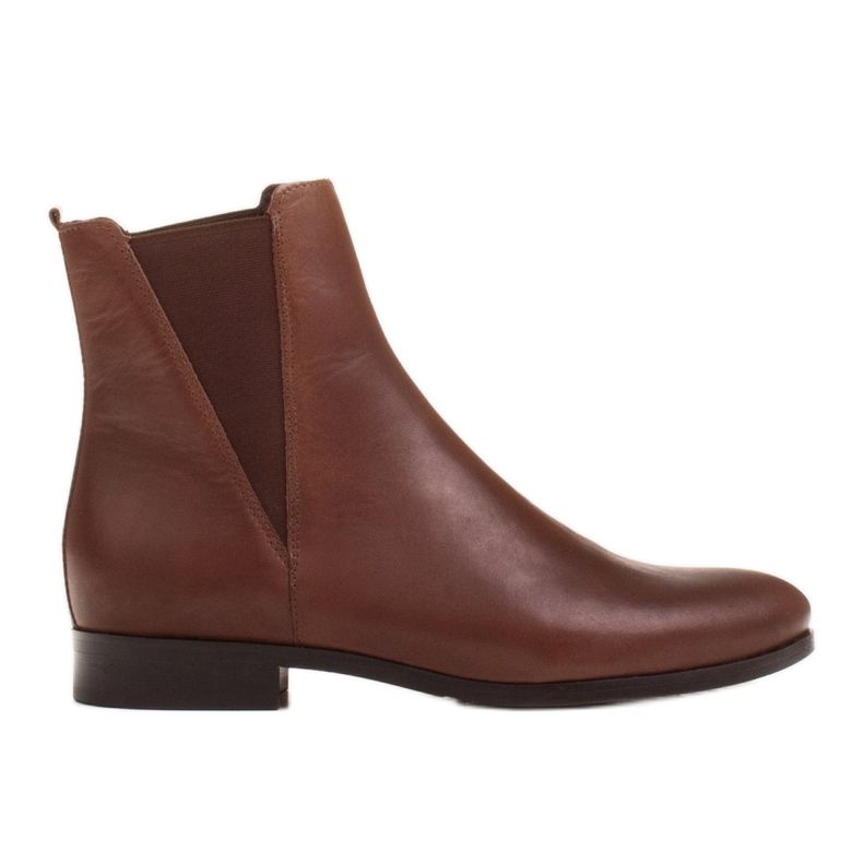 Marco Shoes Brown 1284B Marco brown flat boots with rubber