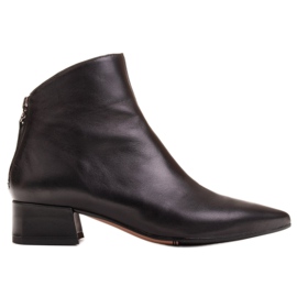 Marco Shoes Marco 1288B boots with low heels in leather black