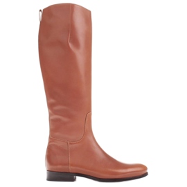 Marco Shoes Smooth, classic 1323K brown boots on a flat