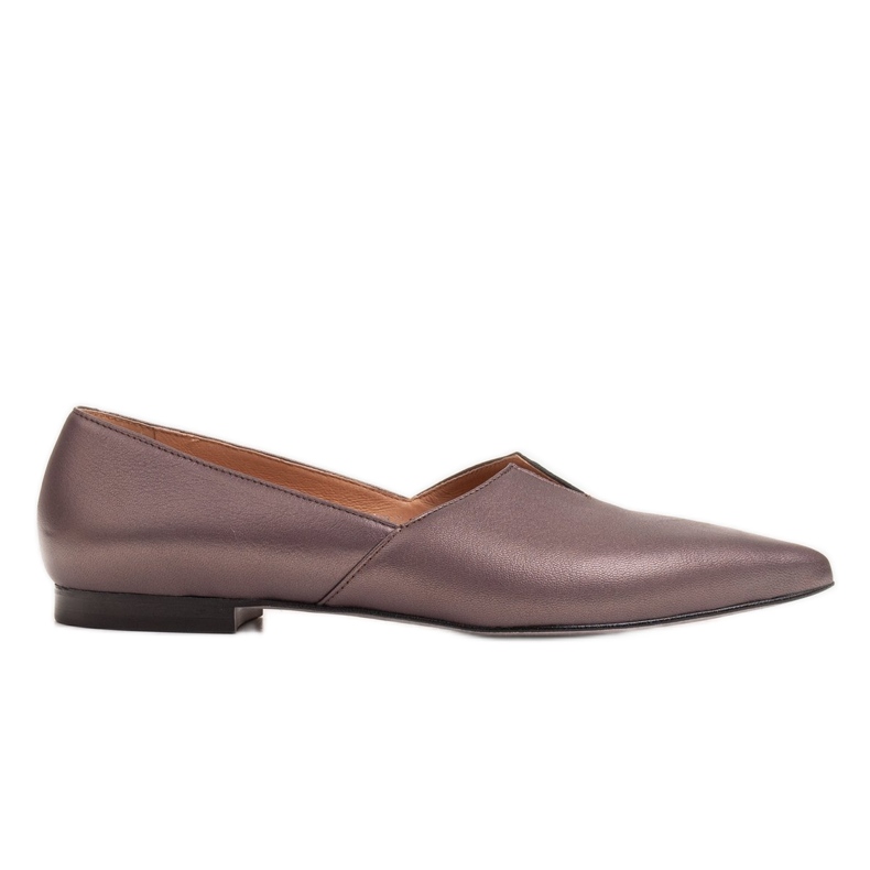 Marco Shoes Ballerinas with a cut-out in a shade of warm gray grey